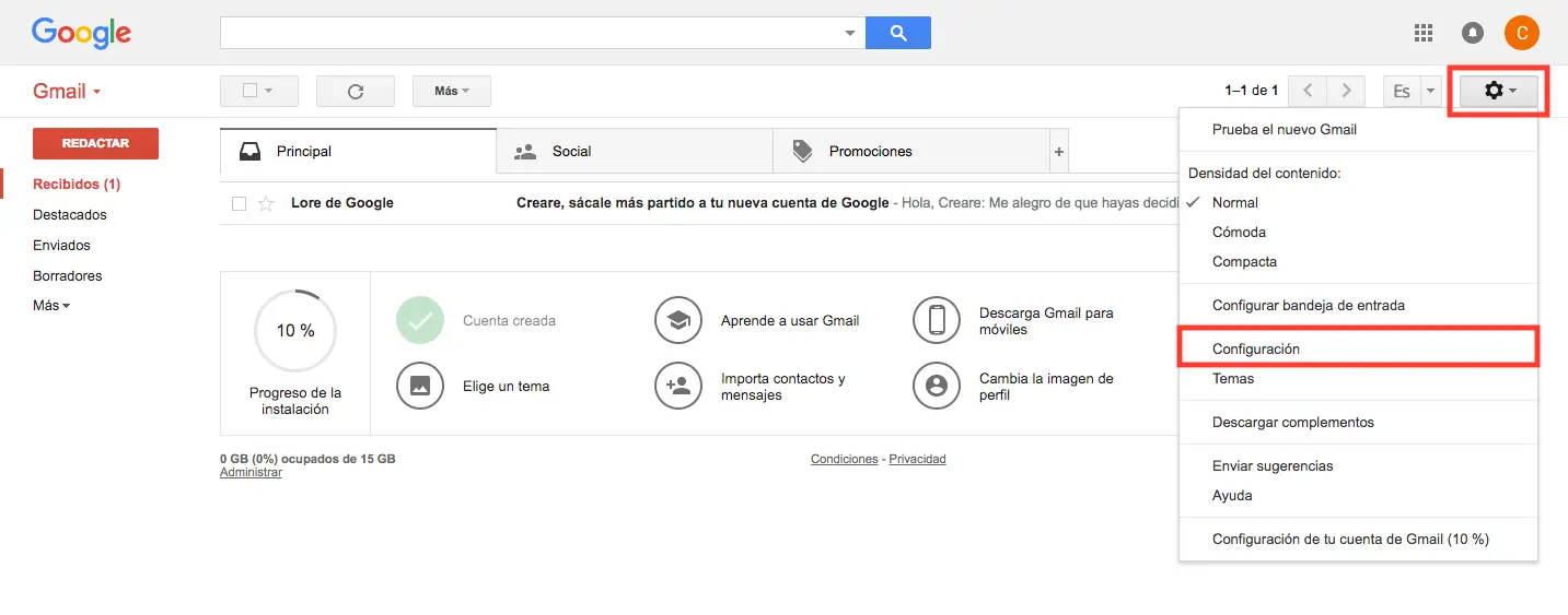 Configurar correos electrónicos de cPanel en mi Gmail