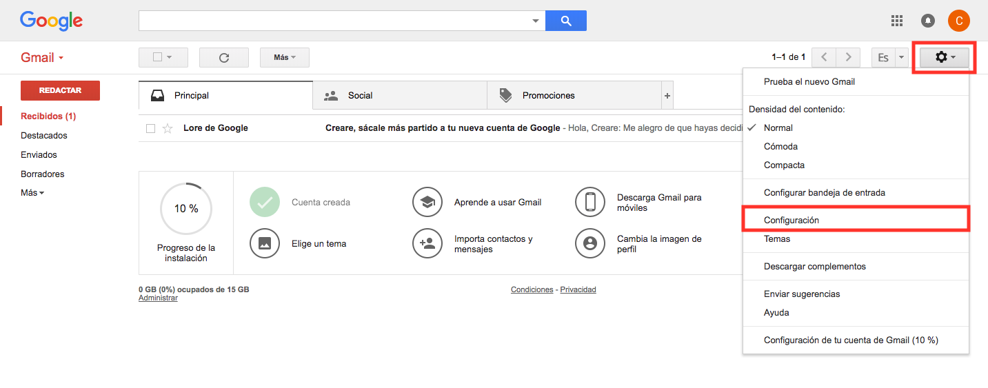 Configurar correos electrónicos de cPanel en mi Gmail